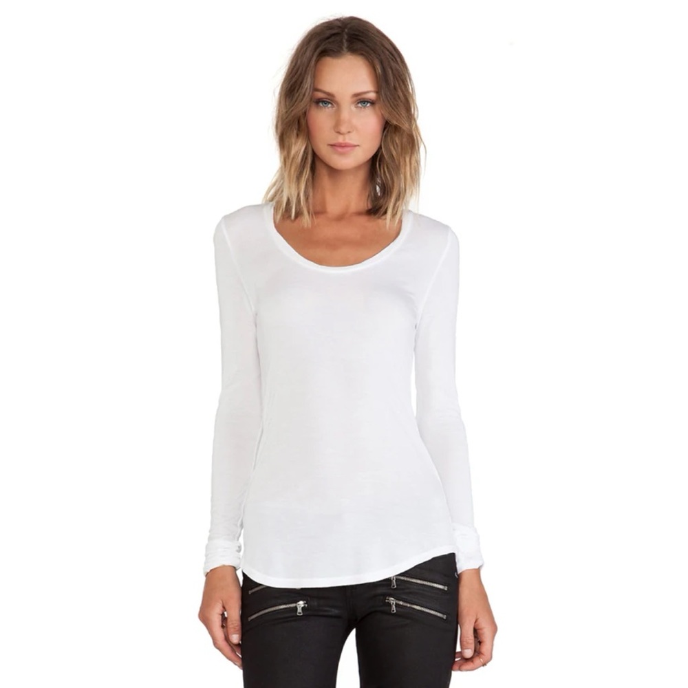 PAIGE Mona Tee in Optic White